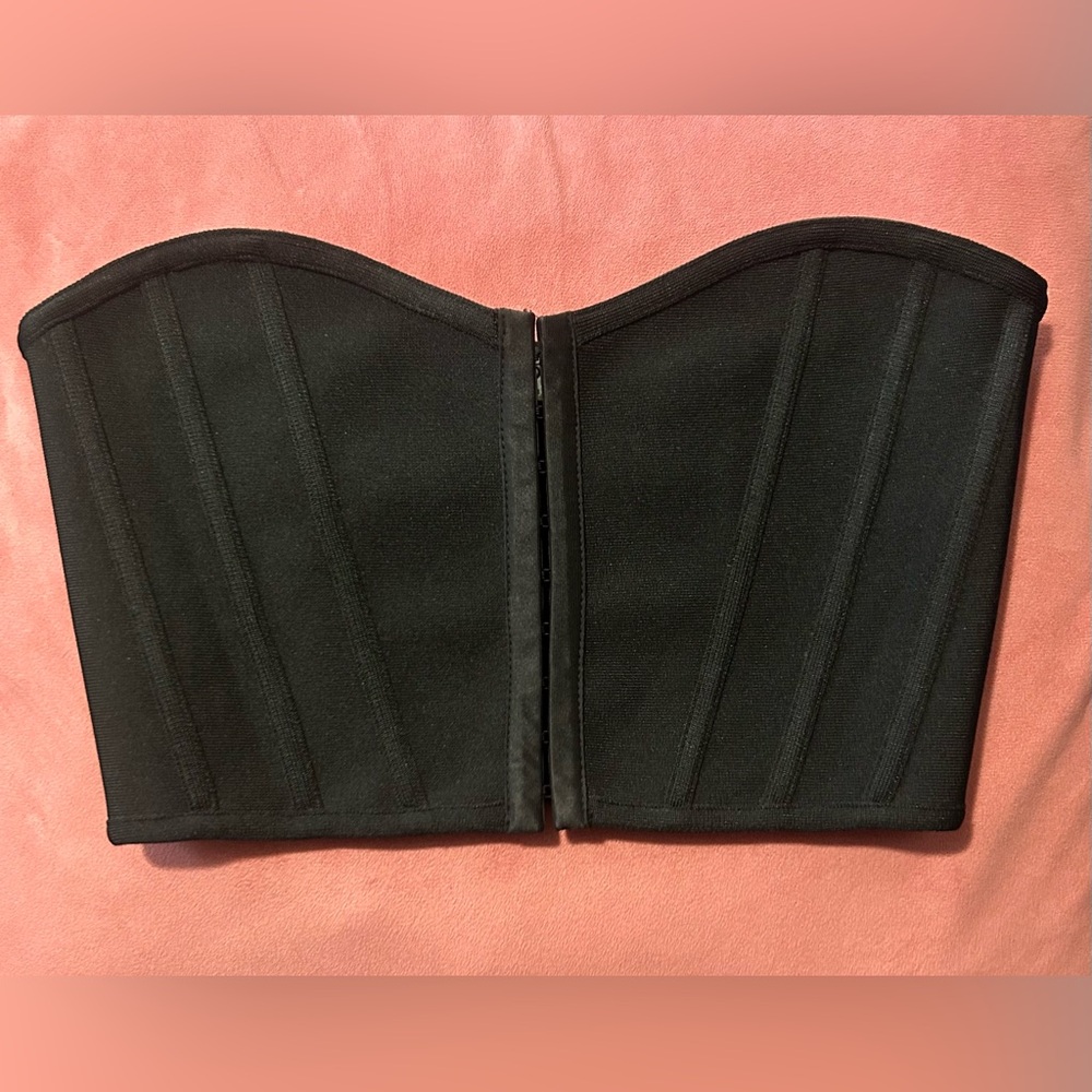 TIC TOC Women’s Sexy  Black Bustier Body Shaper Strapless Corset Going Out Small - Picture 4 of 6
